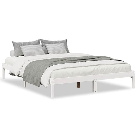 Vidaxl bedframe extra lang zonder matras grenenhout wit 140x220 cm