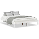 Vidaxl bedframe extra lang zonder matras grenenhout wit 160x220 cm