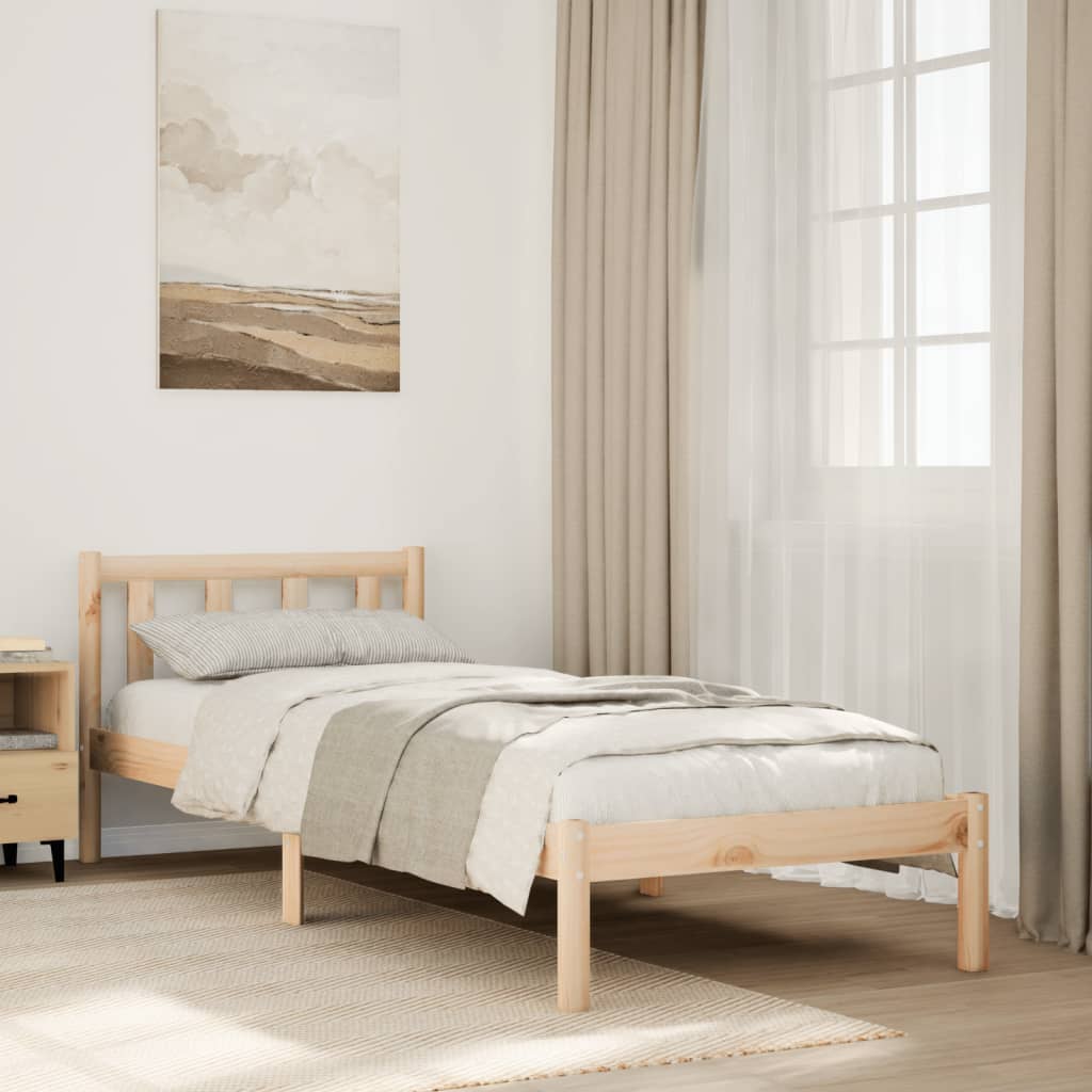 Vidaxl bedframe extra lang zonder matras massief grenenhout 80x210 cm