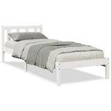 Vidaxl bedframe extra lang zonder matras grenenhout wit 90x210 cm