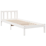Vidaxl bedframe extra lang zonder matras grenenhout wit 90x210 cm