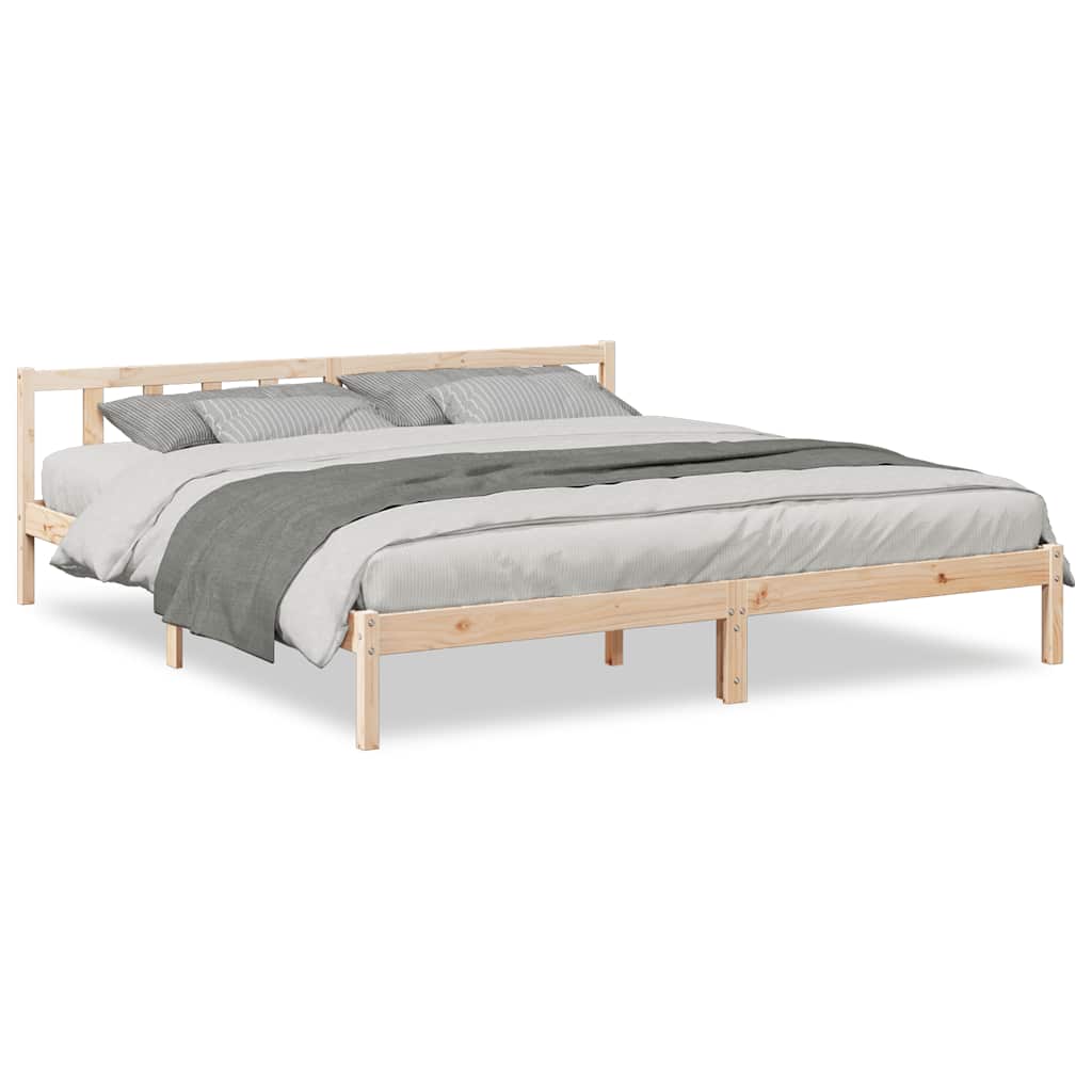 Vidaxl bedframe extra lang zonder matras massief grenenhout 200x210 cm