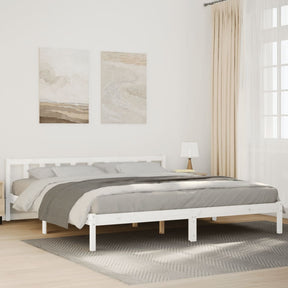 Vidaxl bedframe extra lang zonder matras grenenhout wit 200x210 cm
