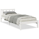 Vidaxl bedframe extra lang zonder matras grenenhout wit 100x220 cm