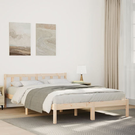 Vidaxl bedframe extra lang zonder matras massief grenenhout 160x220 cm