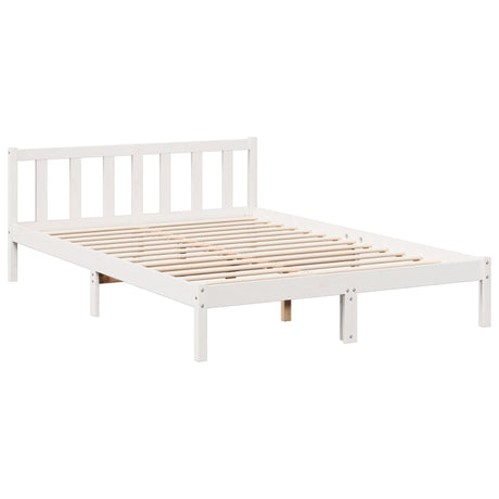 Vidaxl bedframe extra lang zonder matras grenenhout wit 160x220 cm