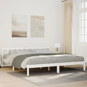 Vidaxl bedframe extra lang zonder matras grenenhout wit 180x220 cm
