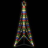 Vidaxl led-kerstboom 363 leds kleurrijk 182 cm