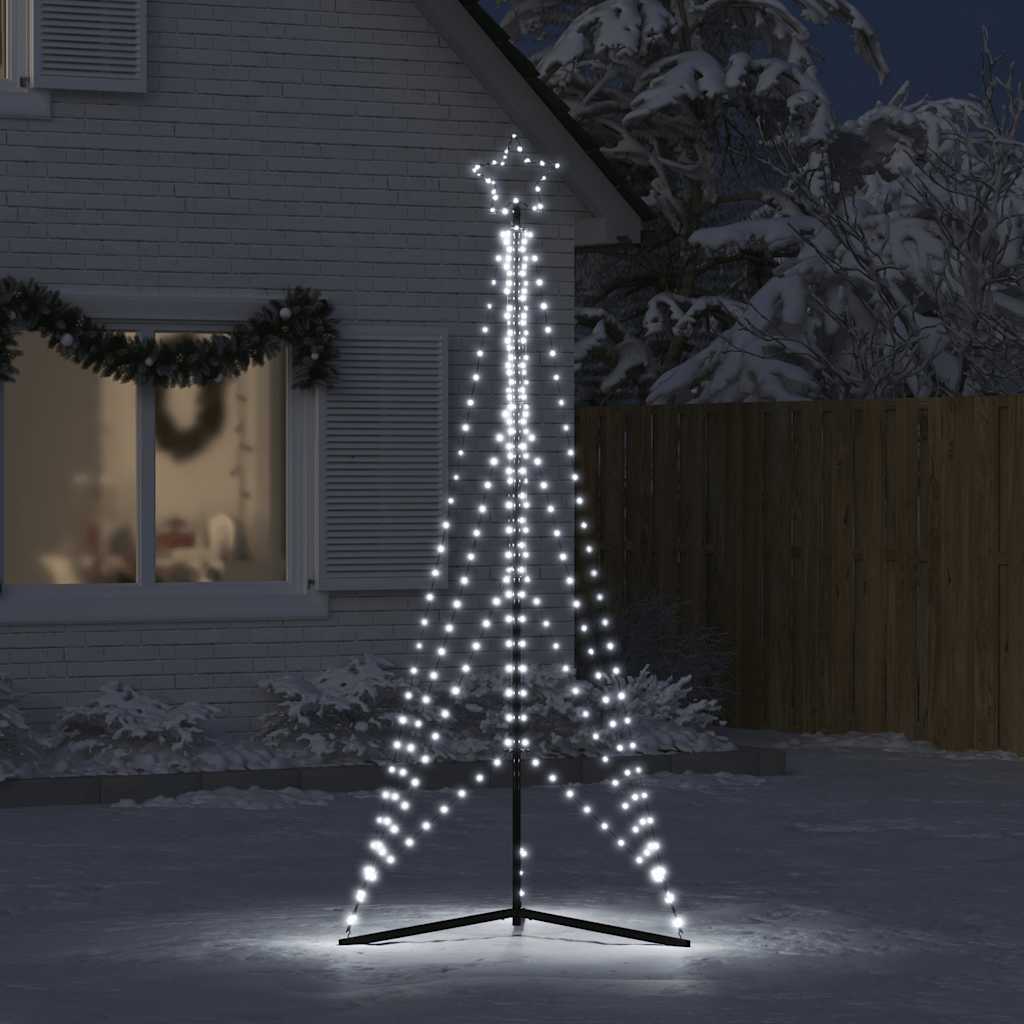 Vidaxl led-kerstboom 483 leds koud wit 240 cm