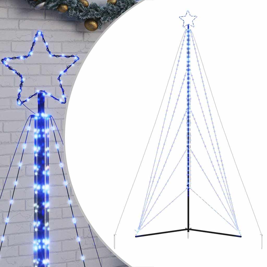 Vidaxl led-kerstboom 615 leds 404,5 cm blauw