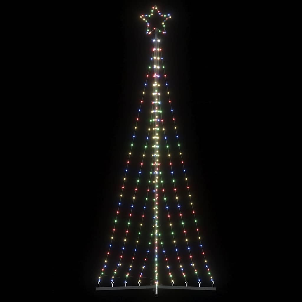 Vidaxl led-kerstboom 447 leds kleurrijk 249 cm