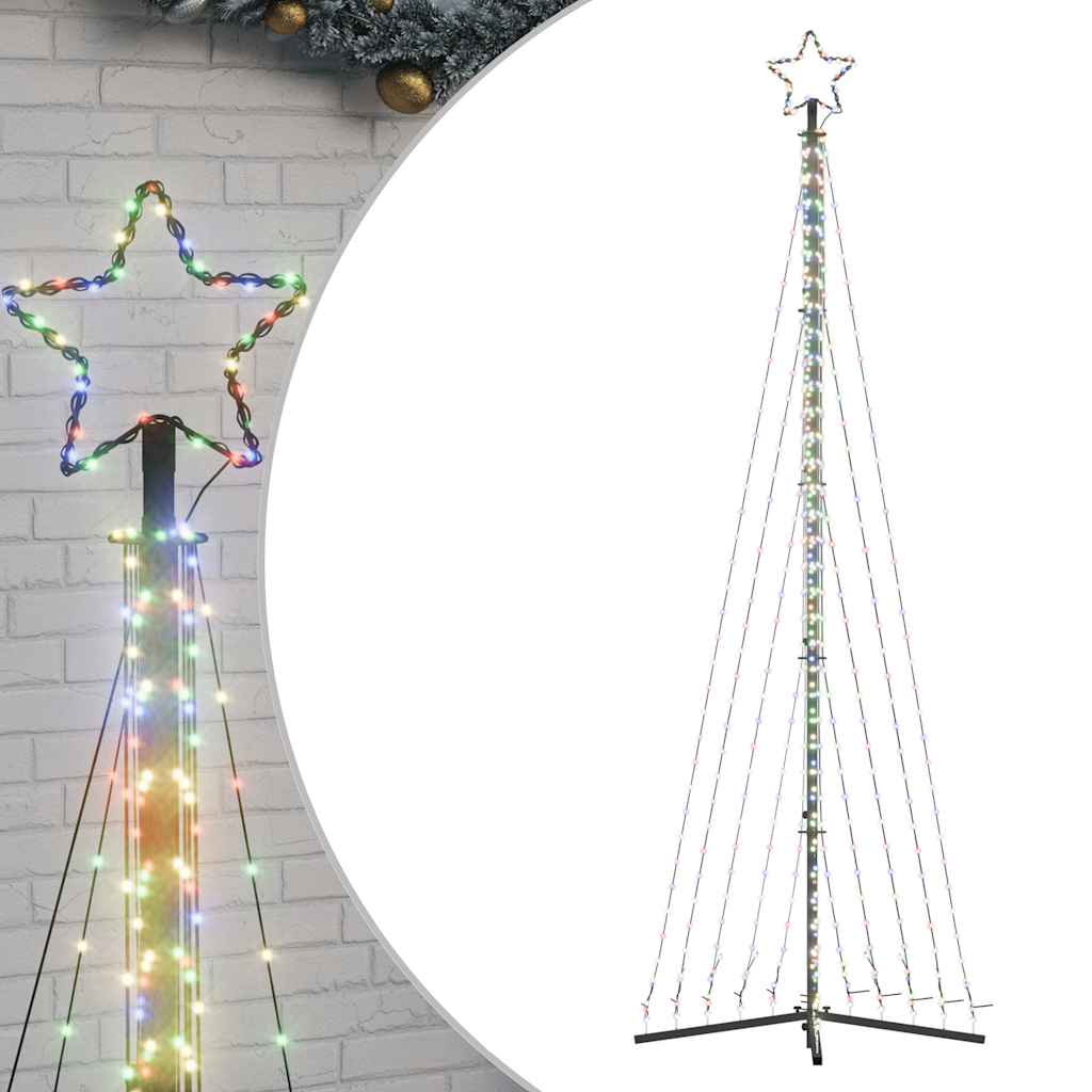 Vidaxl led-kerstboom 495 leds kleurrijk 300,5 cm