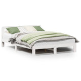 Vidaxl bedframe zonder matras massief grenenhout wit 140x200 cm