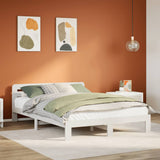 Vidaxl bedframe zonder matras massief grenenhout wit 140x200 cm