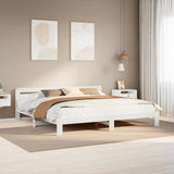 Vidaxl bedframe zonder matras massief grenenhout wit 180x200 cm