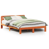 Vidaxl bed met matras massief grenenhout wasbruin 140x190 cm