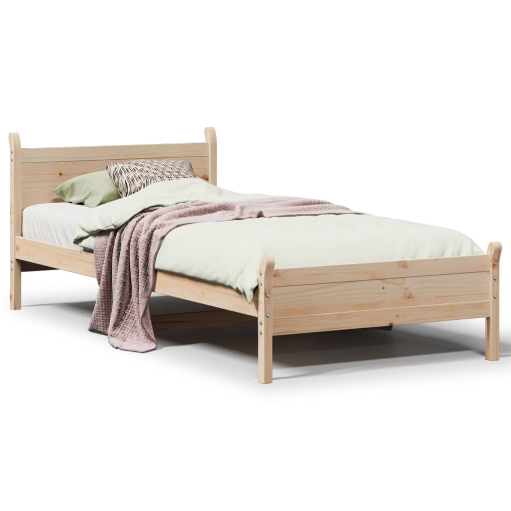 Vidaxl bedframe zonder matras massief grenenhout 75x190 cm