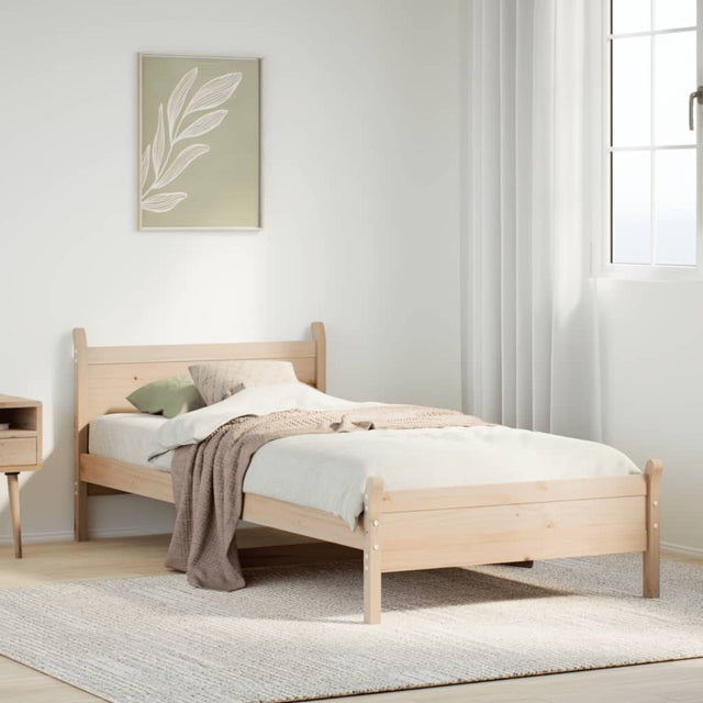 Vidaxl bedframe zonder matras massief grenenhout 75x190 cm