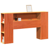 Vidaxl hoofdbord met opbergruimte 135 cm massief grenenhout wasbruin