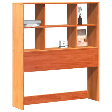 Vidaxl hoofdbord met opbergruimte 75 cm massief grenenhout wasbruin