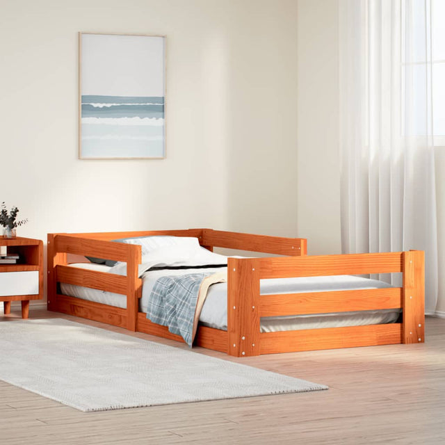 Vidaxl bedframe zonder matras massief grenenhout wasbruin 80x200 cm