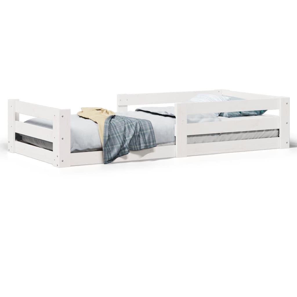 Vidaxl bedframe zonder matras massief grenenhout wit 90x200 cm