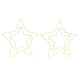 Vidaxl kerstverlichting ster silhouet 2 st 50 leds warm wit