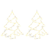 Vidaxl kerstverlichting kerstboom silhouet 2 st 50 leds warm wit