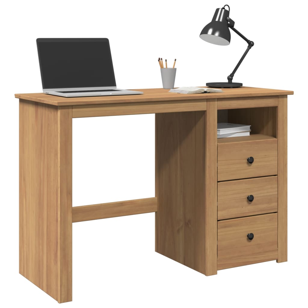 Vidaxl bureau panama 112x45x75 cm massief grenenhout