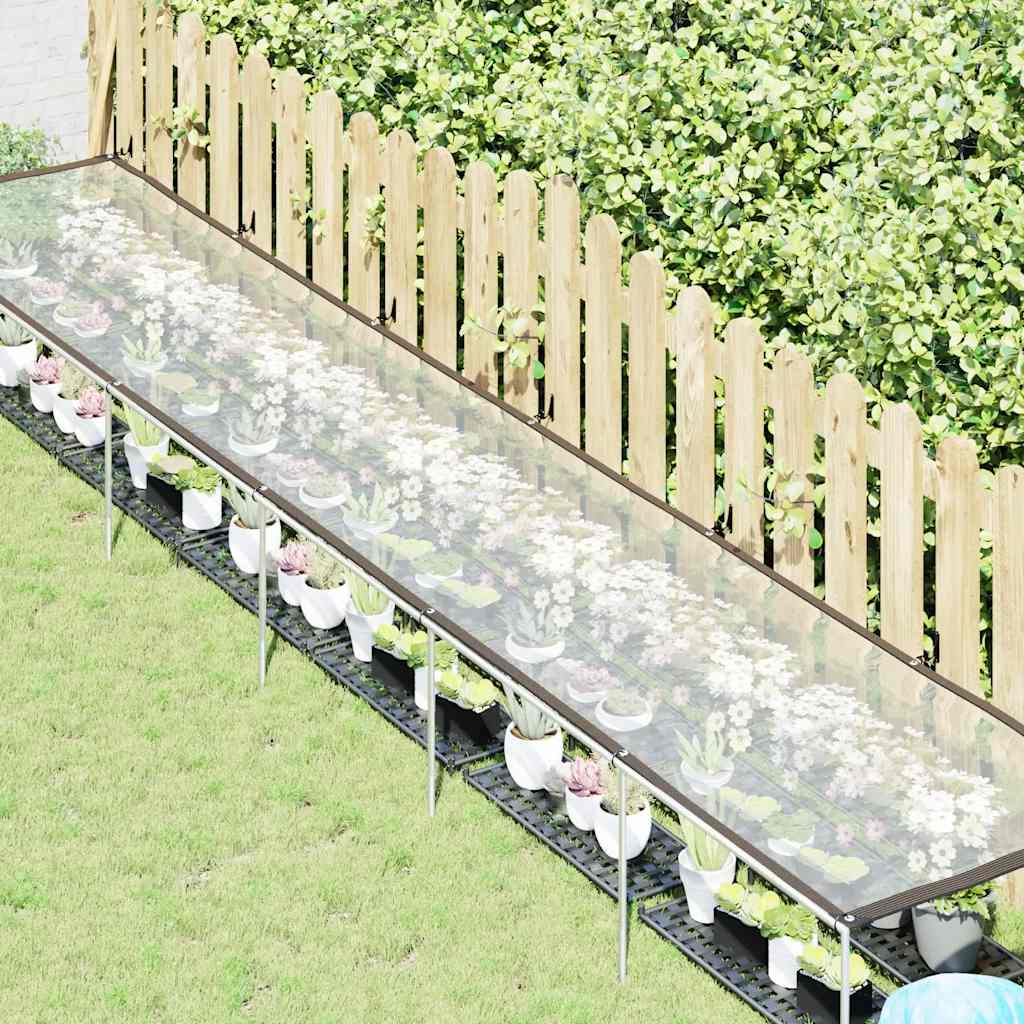 Vidaxl plantenafdekking met zeilringen 1x6 m polyethyleen