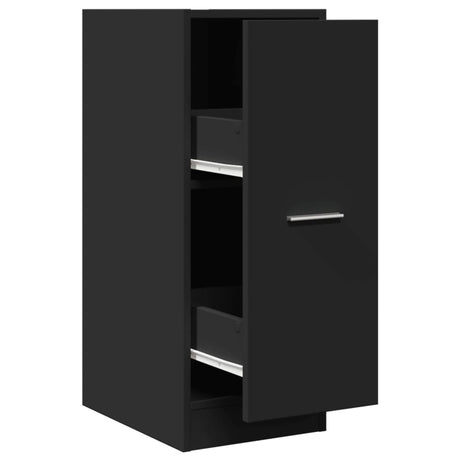 Vidaxl apothekerskast 30x41x77,5 cm bewerkt hout zwart