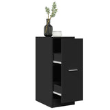 Vidaxl apothekerskast 30x41x77,5 cm bewerkt hout zwart
