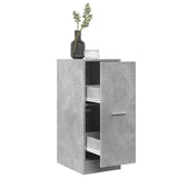 Vidaxl apothekerskast 30x41x77,5 cm bewerkt hout betongrijs