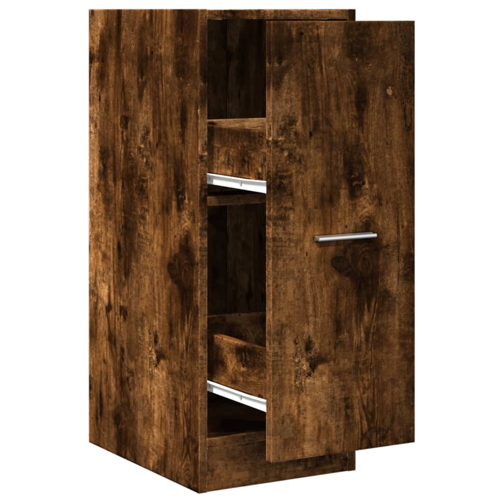 Vidaxl apothekerskast 30x41x77,5 cm bewerkt hout gerookt eikenkleurig
