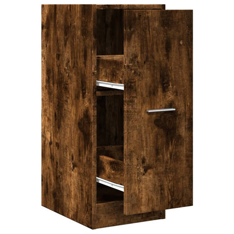 Vidaxl apothekerskast 30x41x77,5 cm bewerkt hout gerookt eikenkleurig