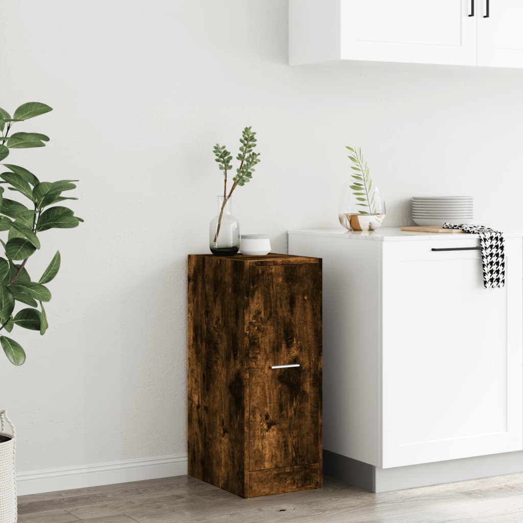 Vidaxl apothekerskast 30x41x77,5 cm bewerkt hout gerookt eikenkleurig