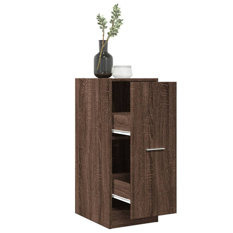 Vidaxl apothekerskast 30x41x77,5 cm bewerkt hout bruin eikenkleurig