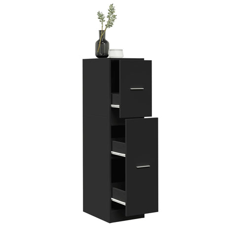Vidaxl apothekerskast 30x41x118 cm bewerkt hout zwart