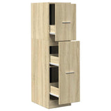 Vidaxl apothekerskast 30x41x118 cm bewerkt hout sonoma eikenkleurig