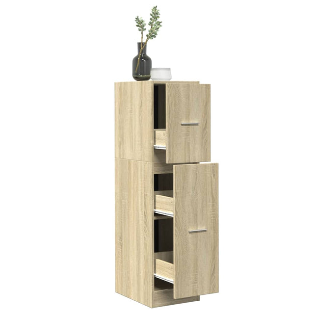 Vidaxl apothekerskast 30x41x118 cm bewerkt hout sonoma eikenkleurig