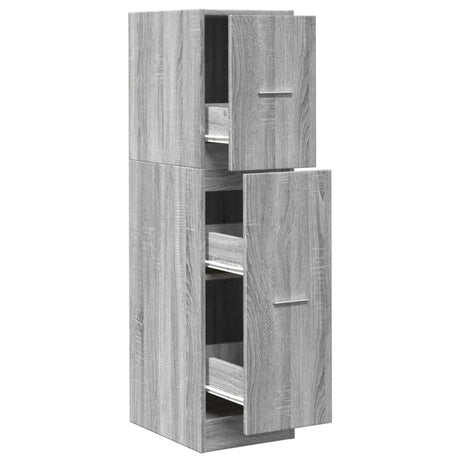 Vidaxl apothekerskast 30x41x118 cm bewerkt hout grijs sonoma eiken