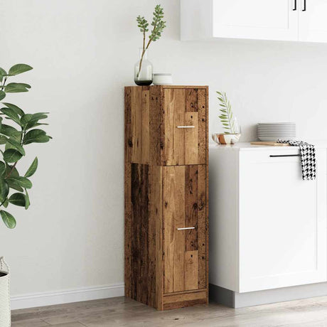 Vidaxl apothekerskast 30x41x118 cm bewerkt hout oud houtkleurig
