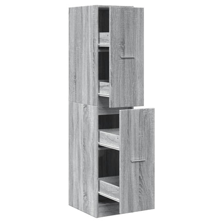 Vidaxl apothekerskast 30x41x144,5 cm bewerkt hout grijs sonoma eiken