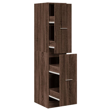 Vidaxl apothekerskast 30x41x144,5 cm bewerkt hout bruin eikenkleurig