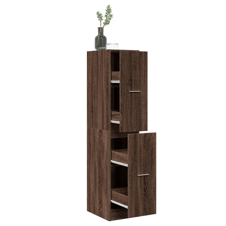 Vidaxl apothekerskast 30x41x144,5 cm bewerkt hout bruin eikenkleurig