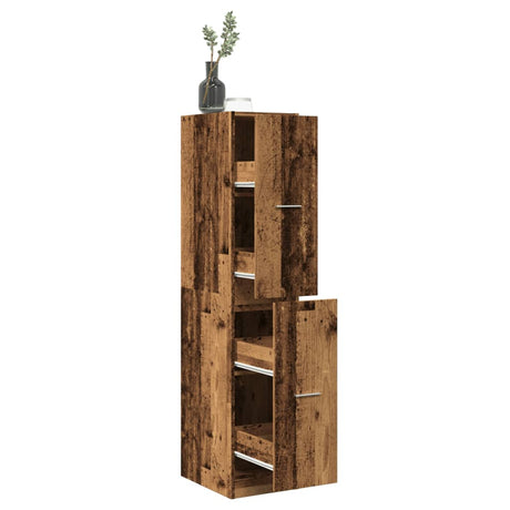 Vidaxl apothekerskast 30x41x144,5 cm bewerkt hout oud houtkleurig