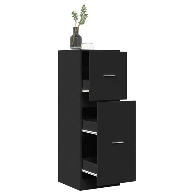 Vidaxl apothekerskast 40x41x118 cm bewerkt hout zwart