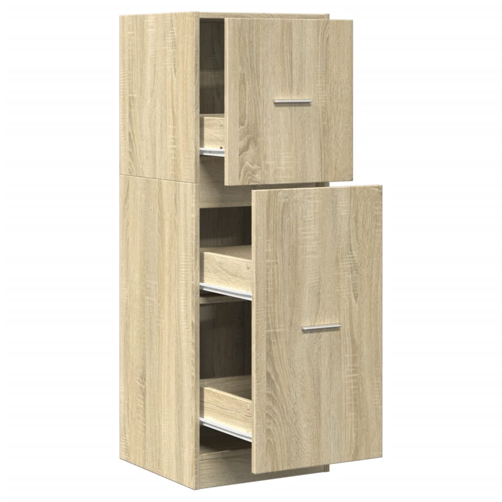 Vidaxl apothekerskast 40x41x118 cm bewerkt hout sonoma eikenkleurig