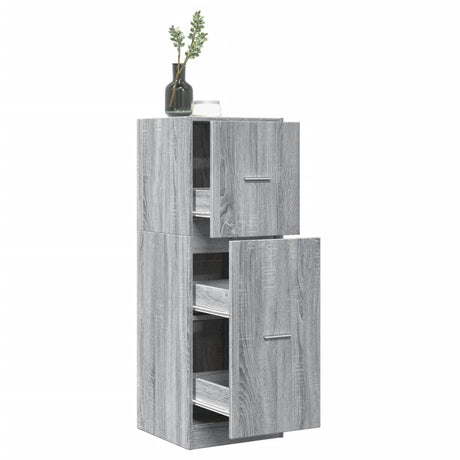 Vidaxl apothekerskast 40x41x118 cm bewerkt hout grijs sonoma eiken
