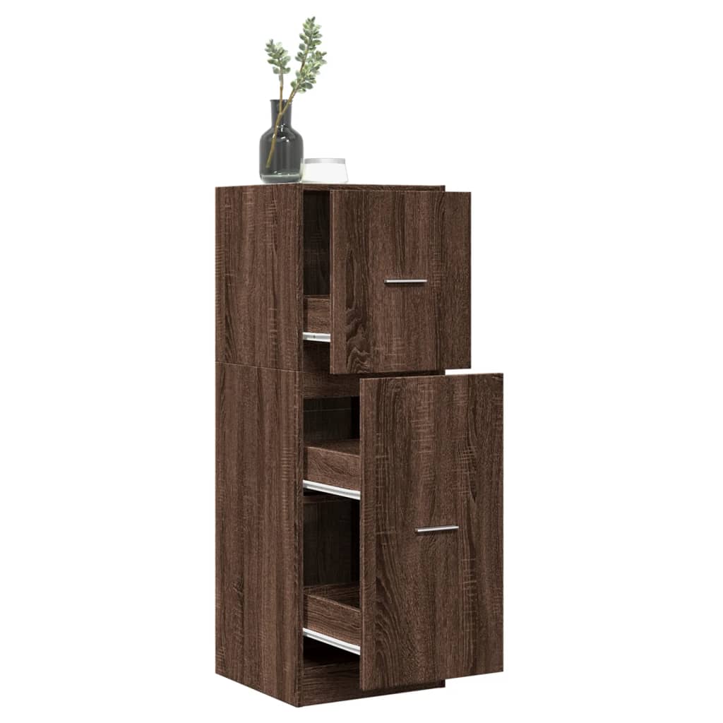 Vidaxl apothekerskast 40x41x118 cm bewerkt hout bruin eikenkleurig